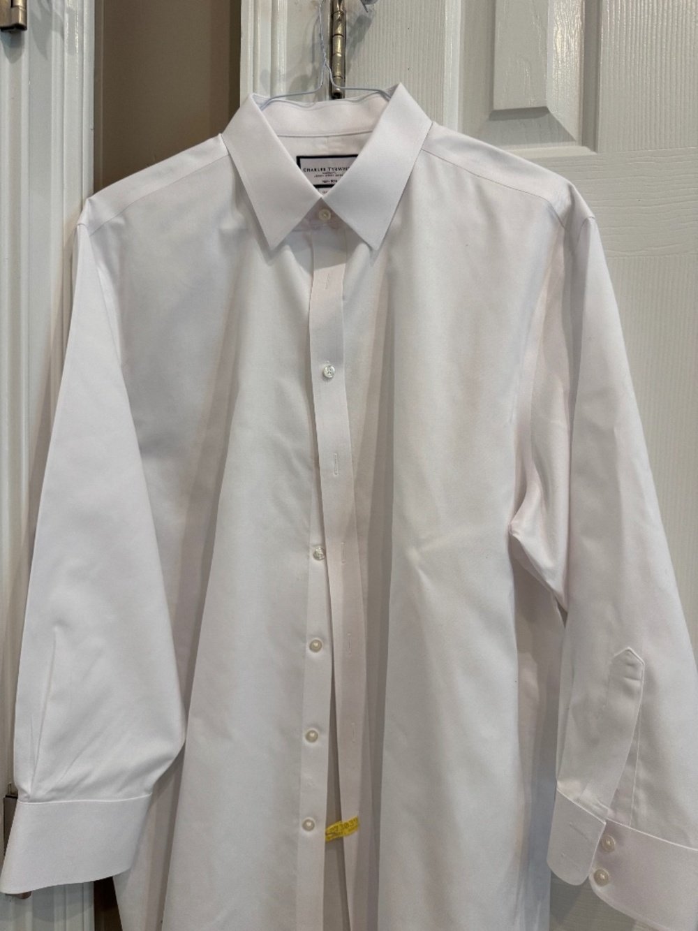 Charles Tyrwhitt shirt, white, 17.5 x 34, like new